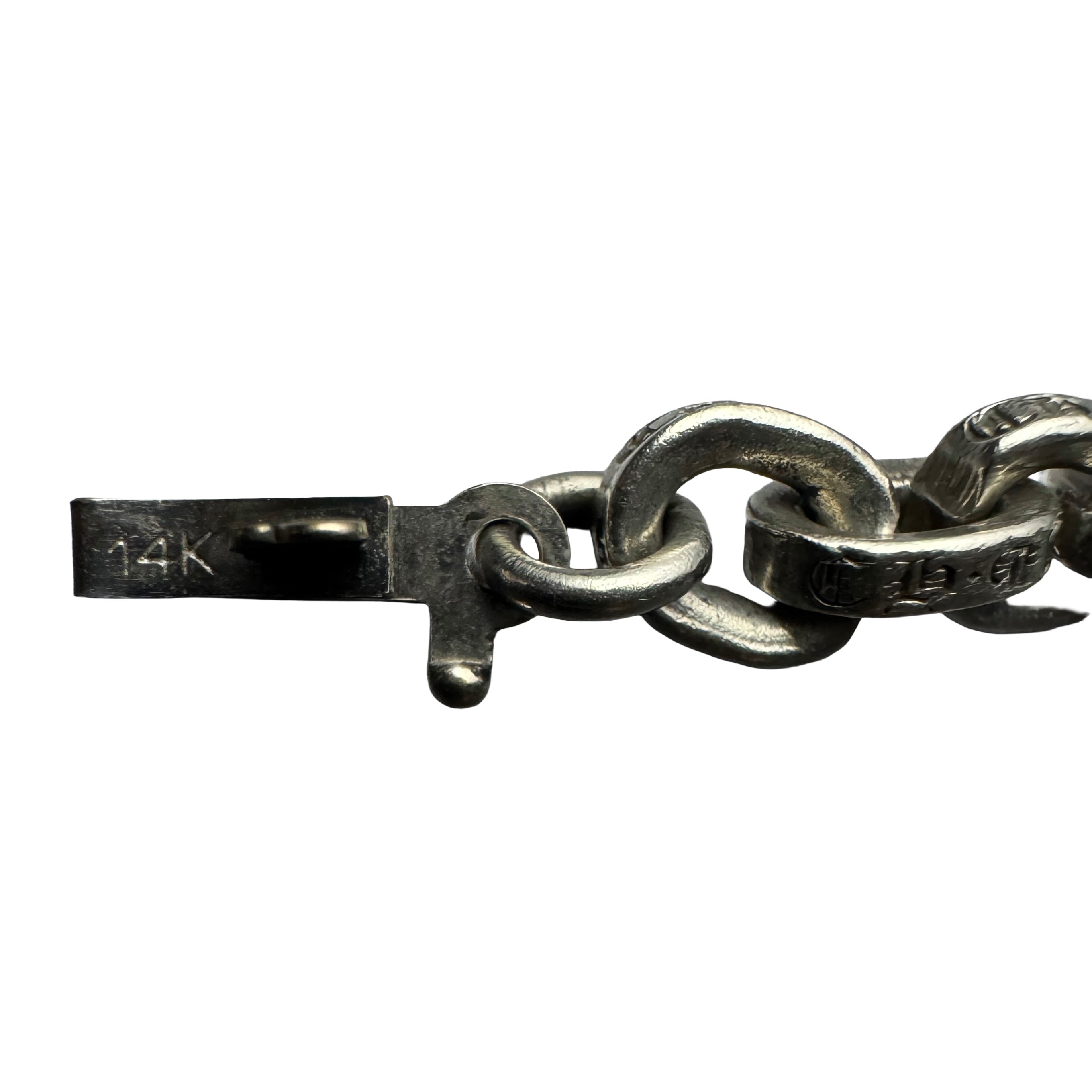 Chrome Hearts Silver Paper Chain Bracelet - 7 Inch