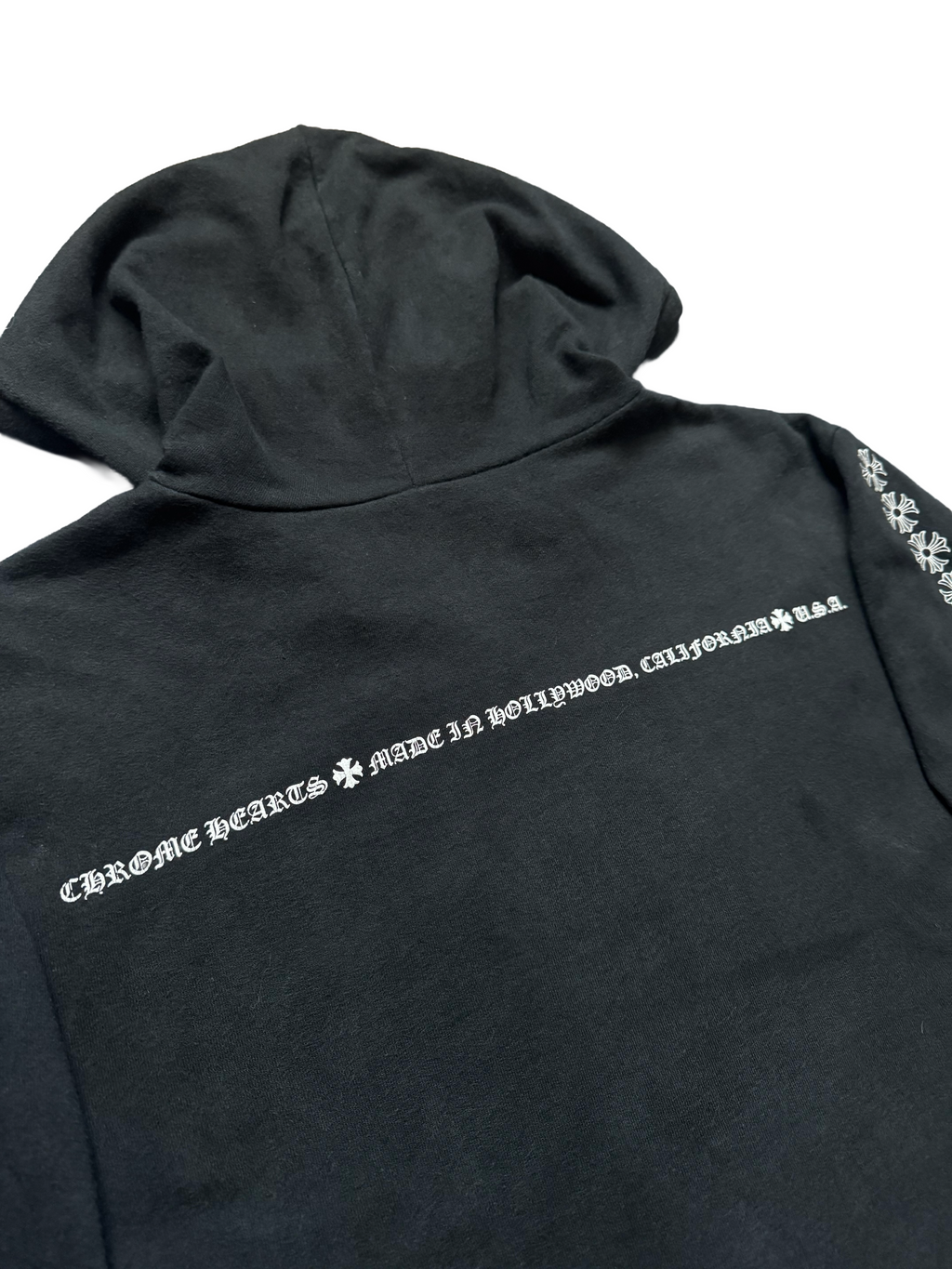 RARE Vintage Chrome Hearts Black Plus Cross sleeve Zip-up