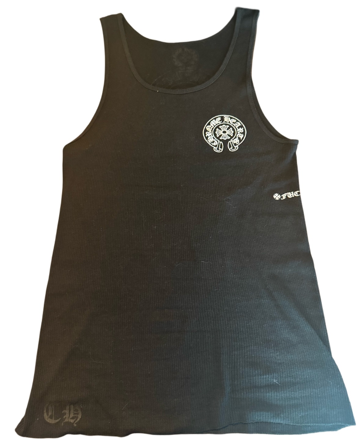Chrome Hearts Black horseshoe Logo Tank top