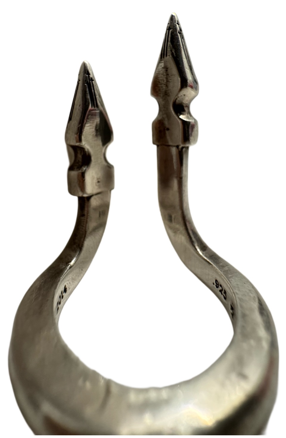 Chrome Hearts Silver Double Spike ring