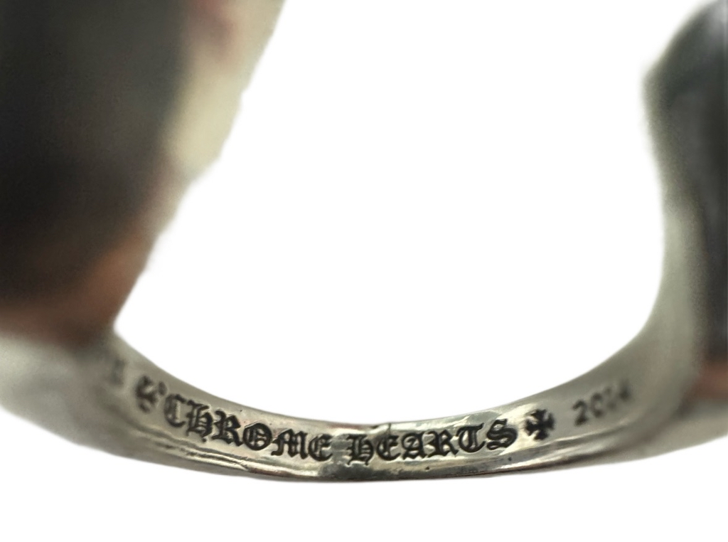 Chrome Hearts Silver Double Spike ring