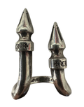 Chrome Hearts Silver Double Spike ring