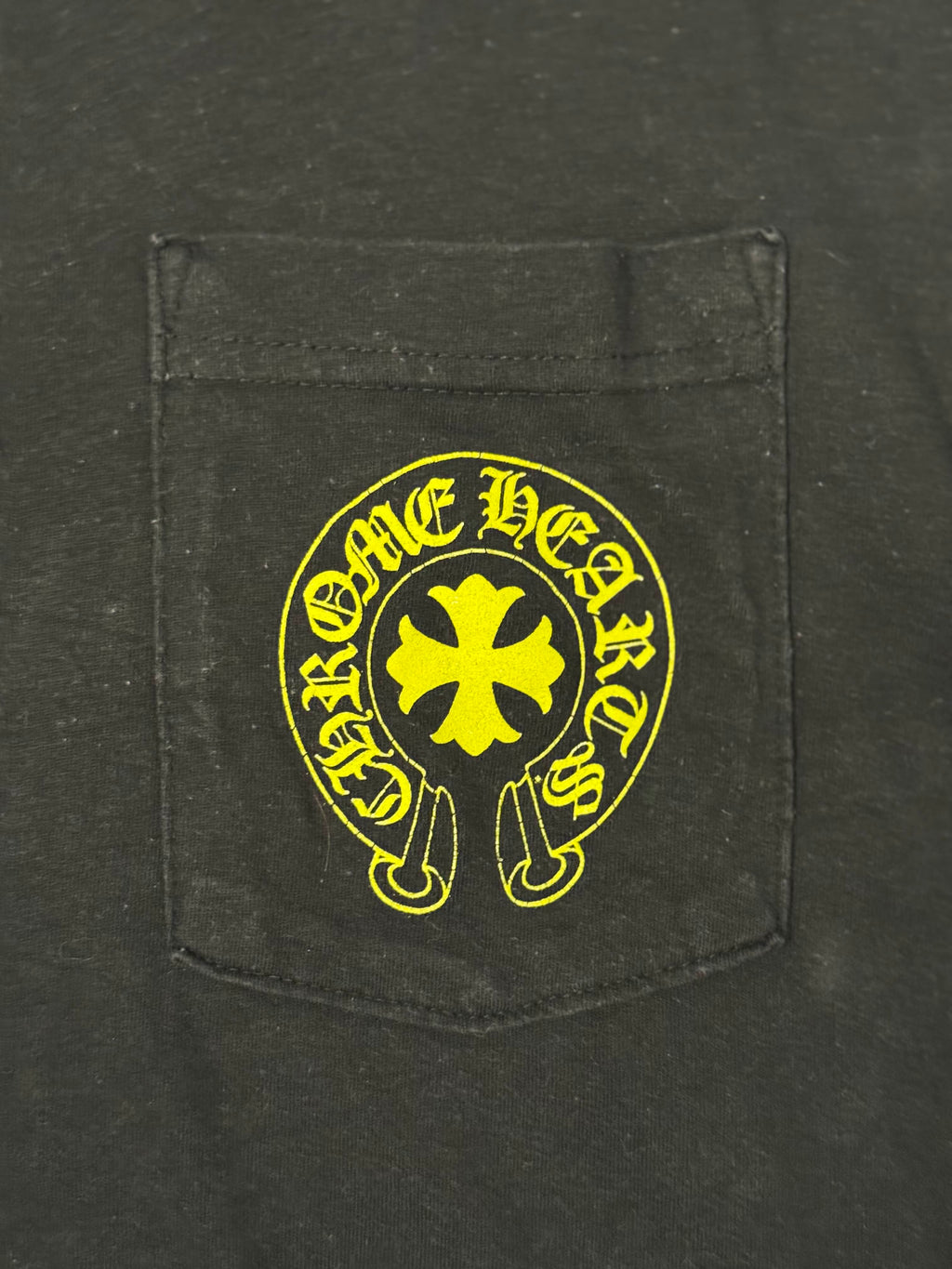 Chrome Hearts Black/Lime Eyechart with Floral Long sleeve shirt