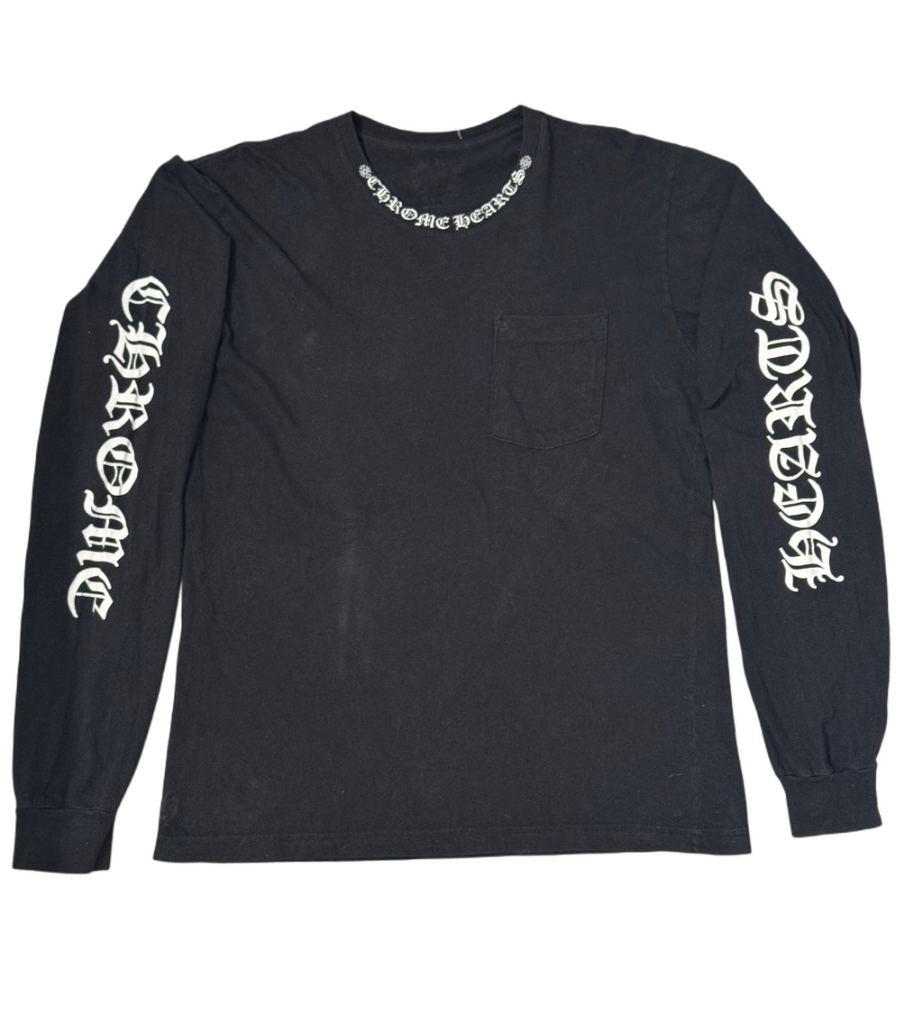 Chrome Hearts Black/White Neck Letter Long sleeve shirt