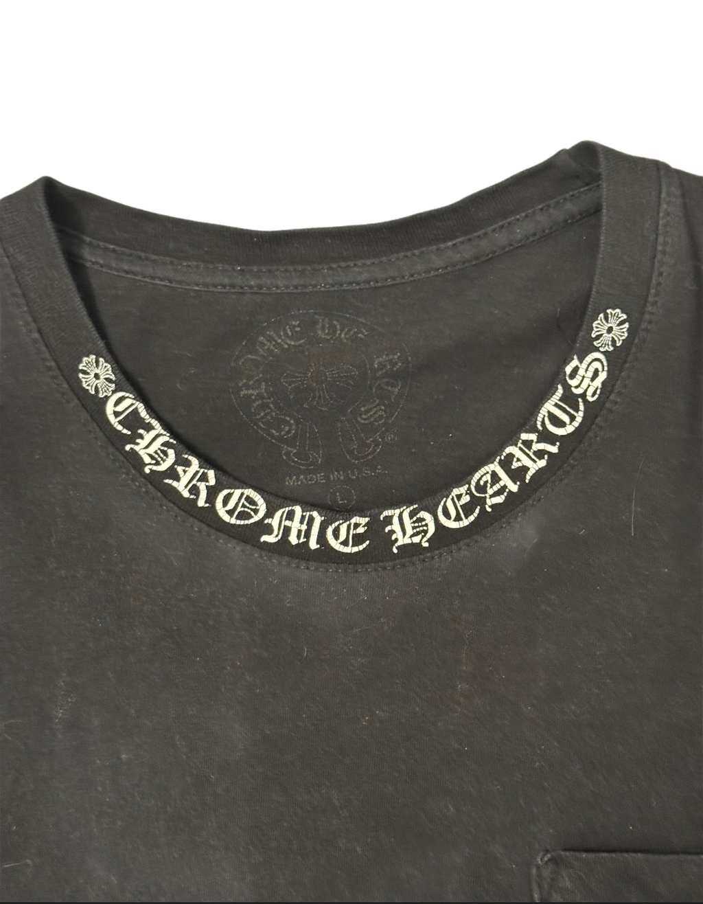 Chrome Hearts Black/White Neck Letter Long sleeve shirt