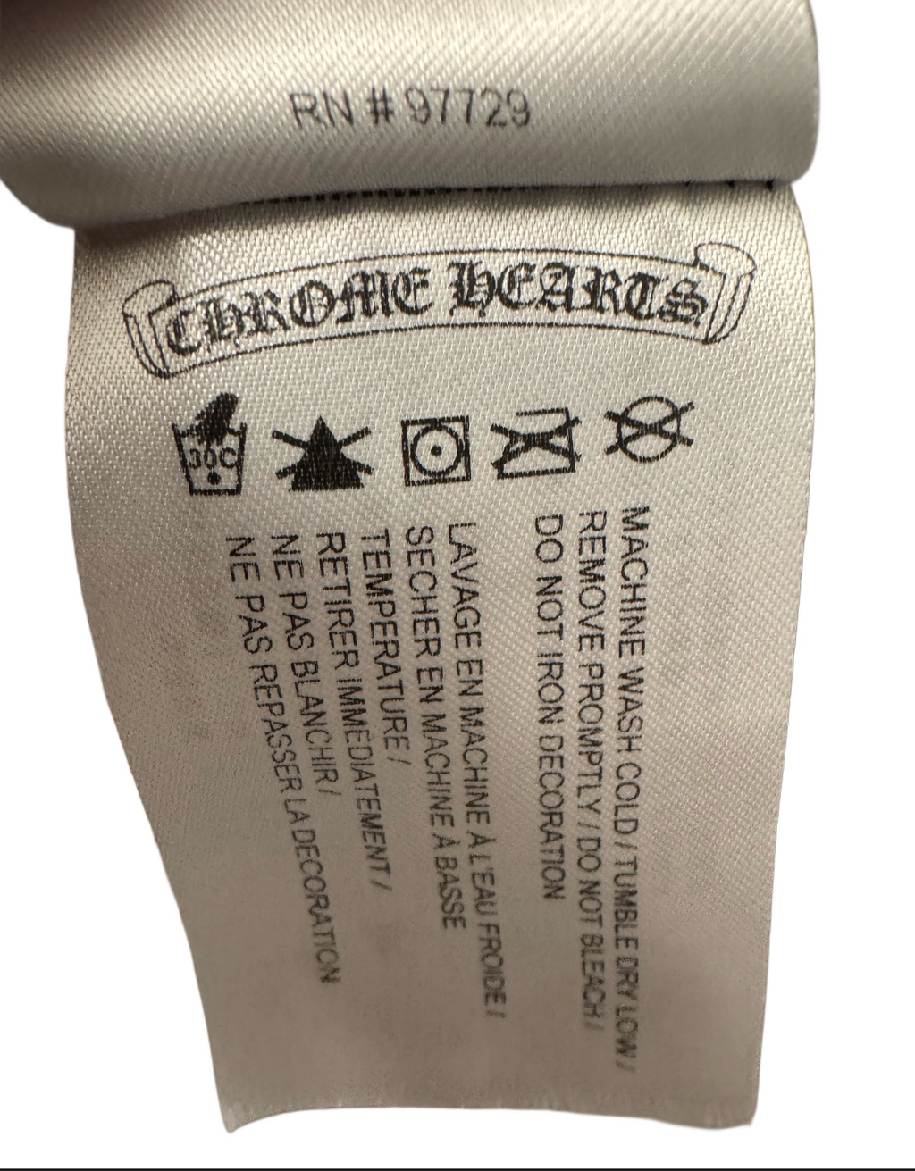 Chrome Hearts Black/White Neck Letter Long sleeve shirt