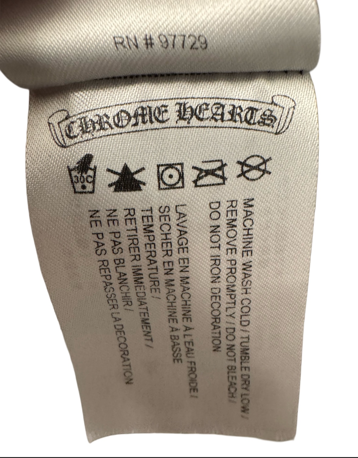 Chrome Hearts Black/White Neck Letter Long sleeve shirt