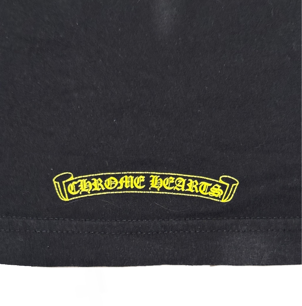 Chrome Hearts Black/Lime Eyechart with Floral Long sleeve shirt