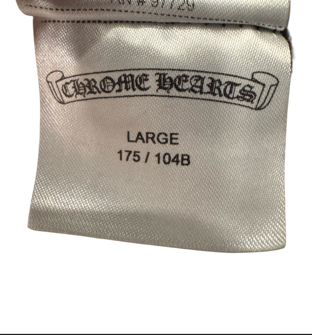 Chrome Hearts Black/Lime Eyechart with Floral Long sleeve shirt