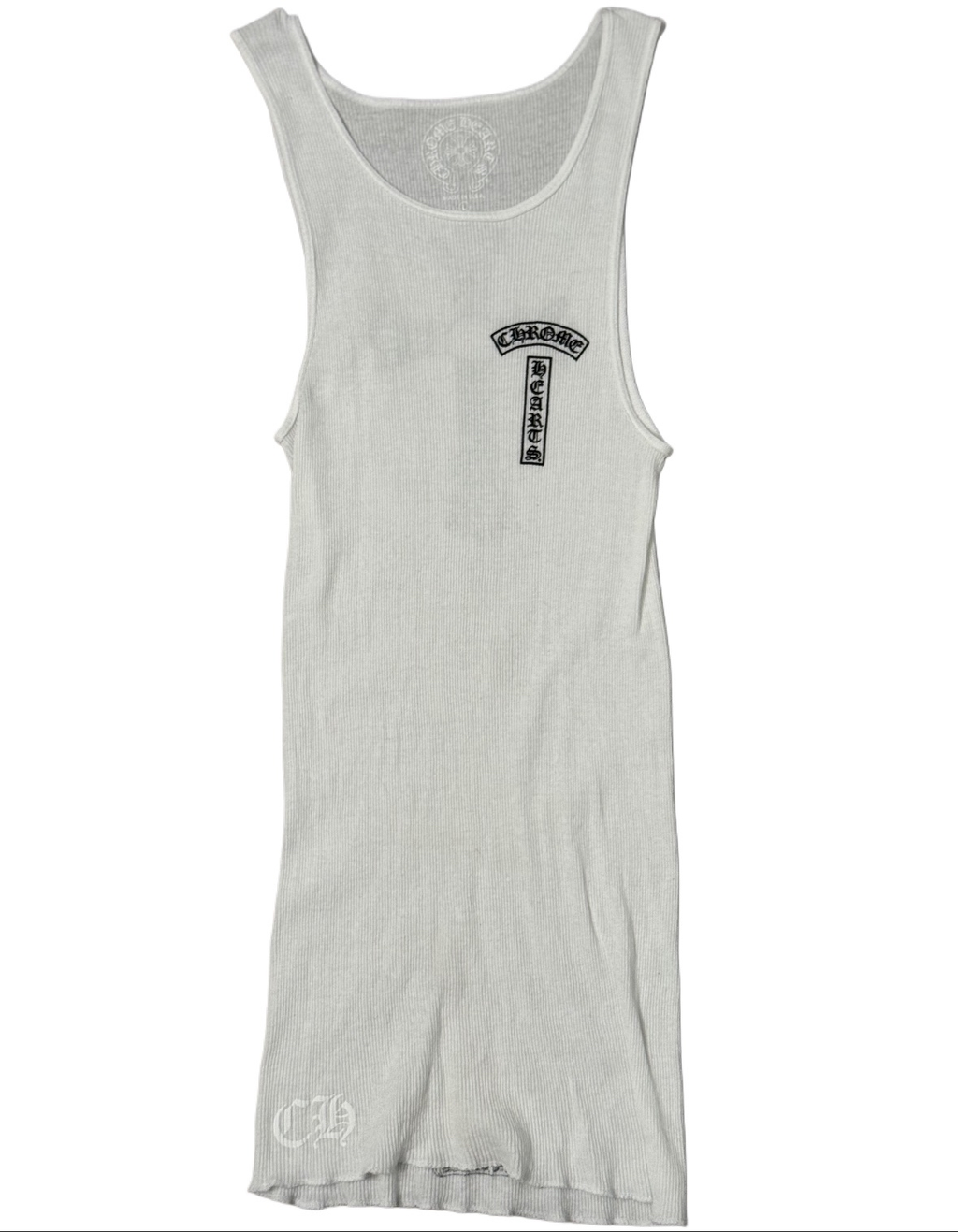 Chrome Hearts White T-bar/Cross Tank top