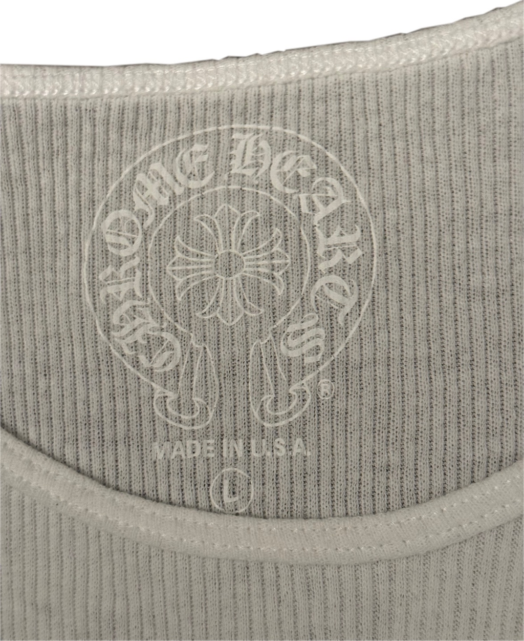 Chrome Hearts White T-bar/Cross Tank top