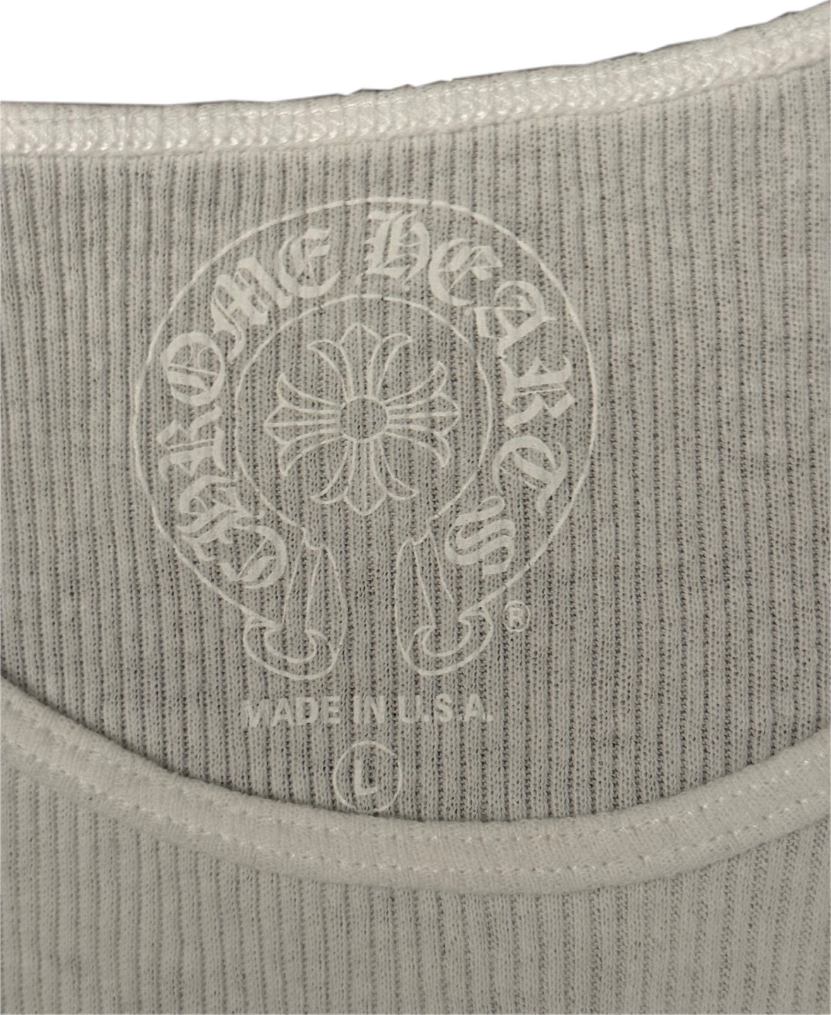 Chrome Hearts White T-bar/Cross Tank top