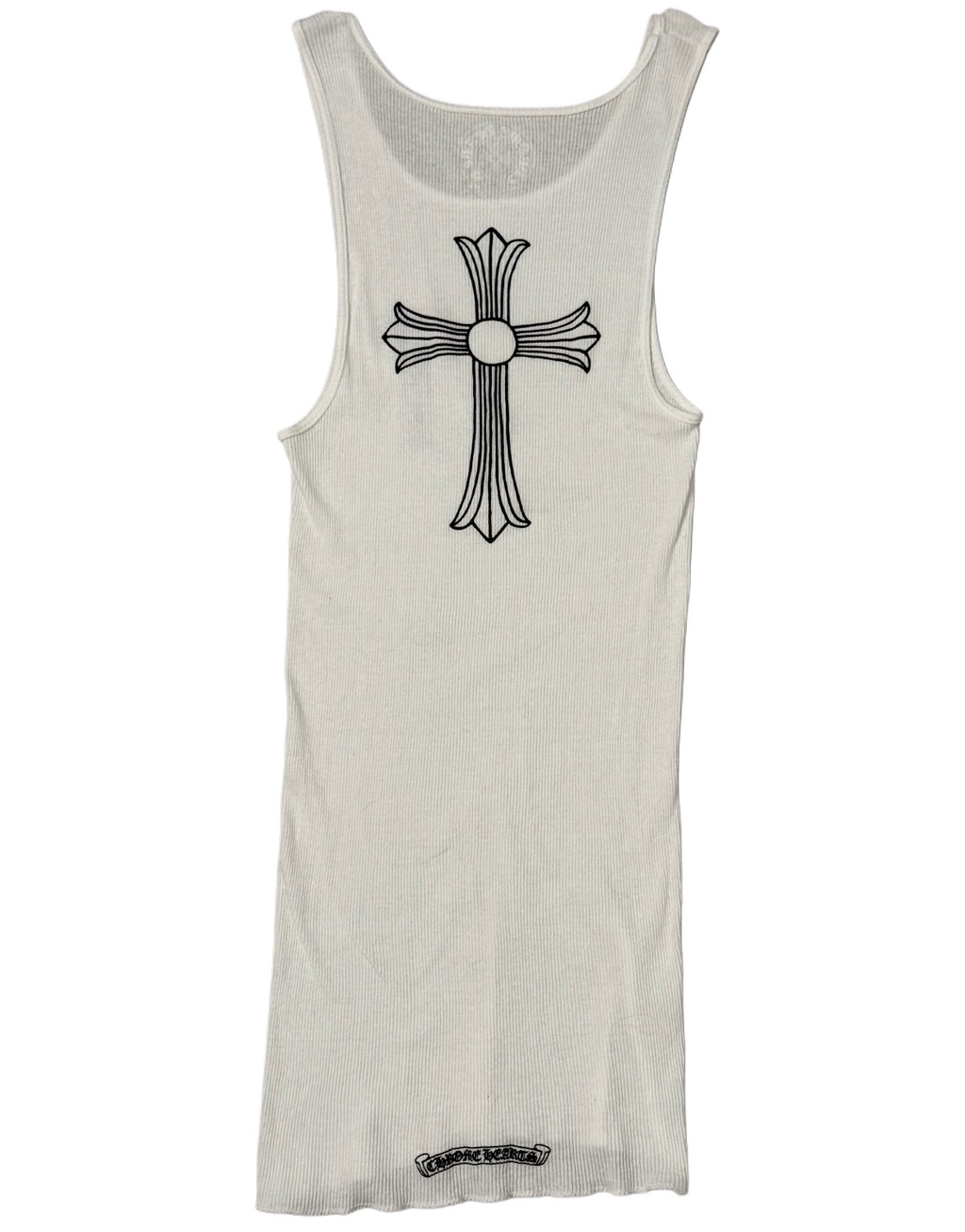 Chrome Hearts White T-bar/Cross Tank top