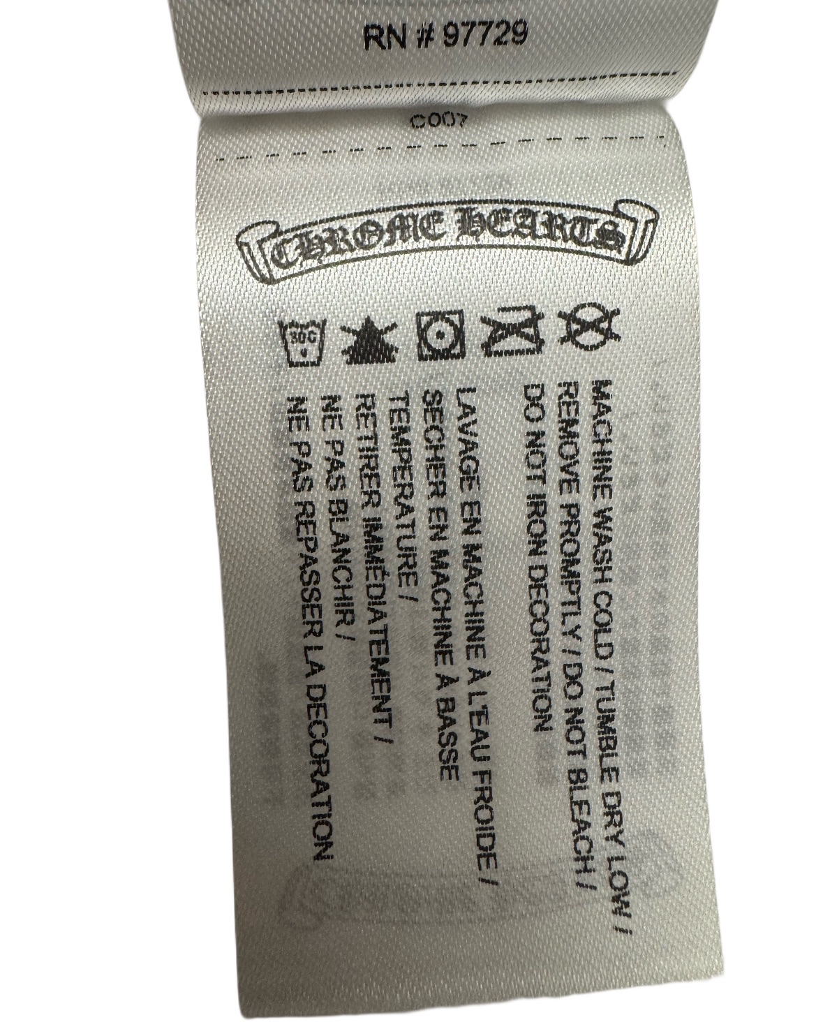 Chrome Hearts White T-bar/Cross Tank top