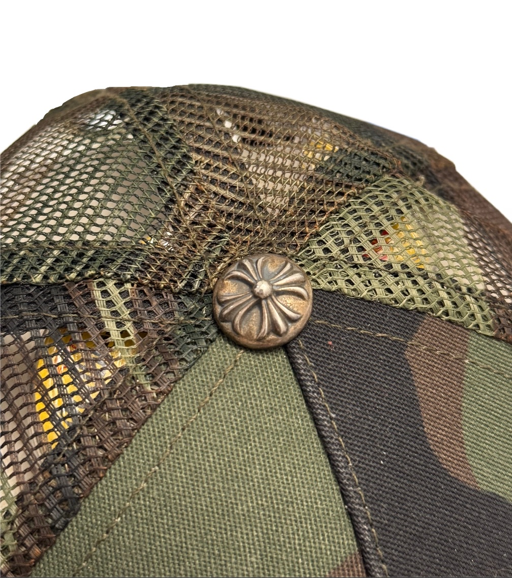 Chrome Hearts Camo "FUCK" trucker hat
