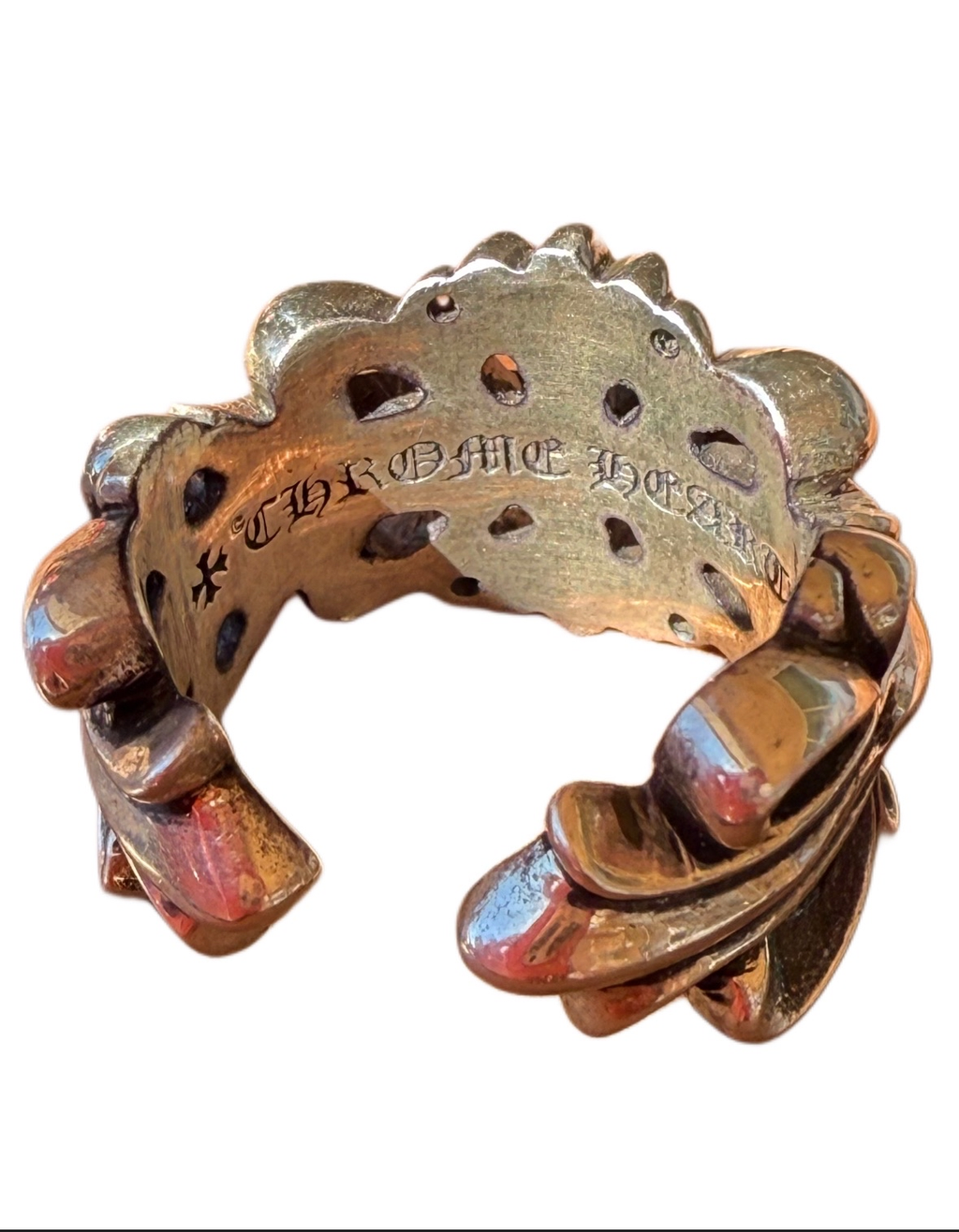 Chrome Hearts Silver Floral Ring