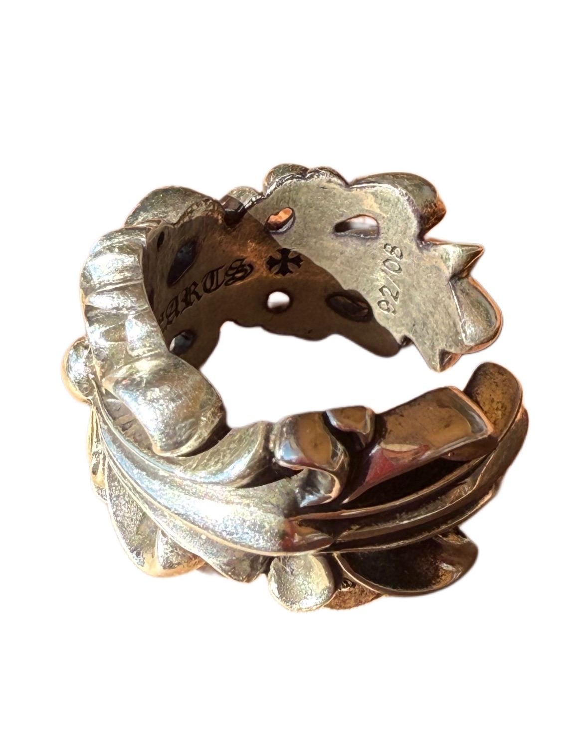 Chrome Hearts Silver Floral Ring