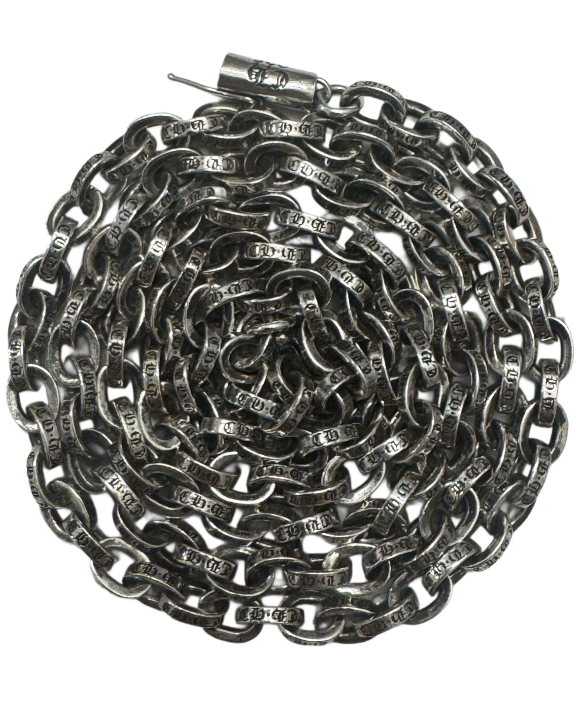 Chrome Hearts Silver 24 inch Paper-chain Necklace