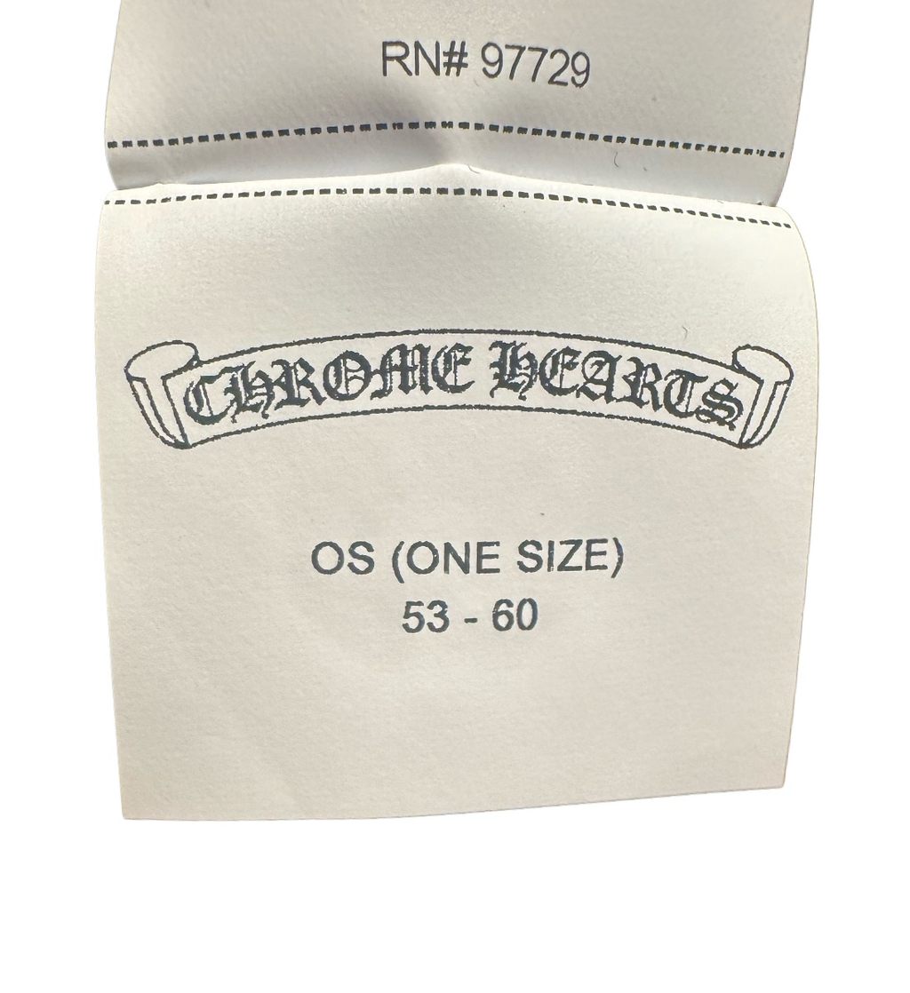 Chrome Hearts Black Cashmere Beanie with Triple Red Leather Star Patches