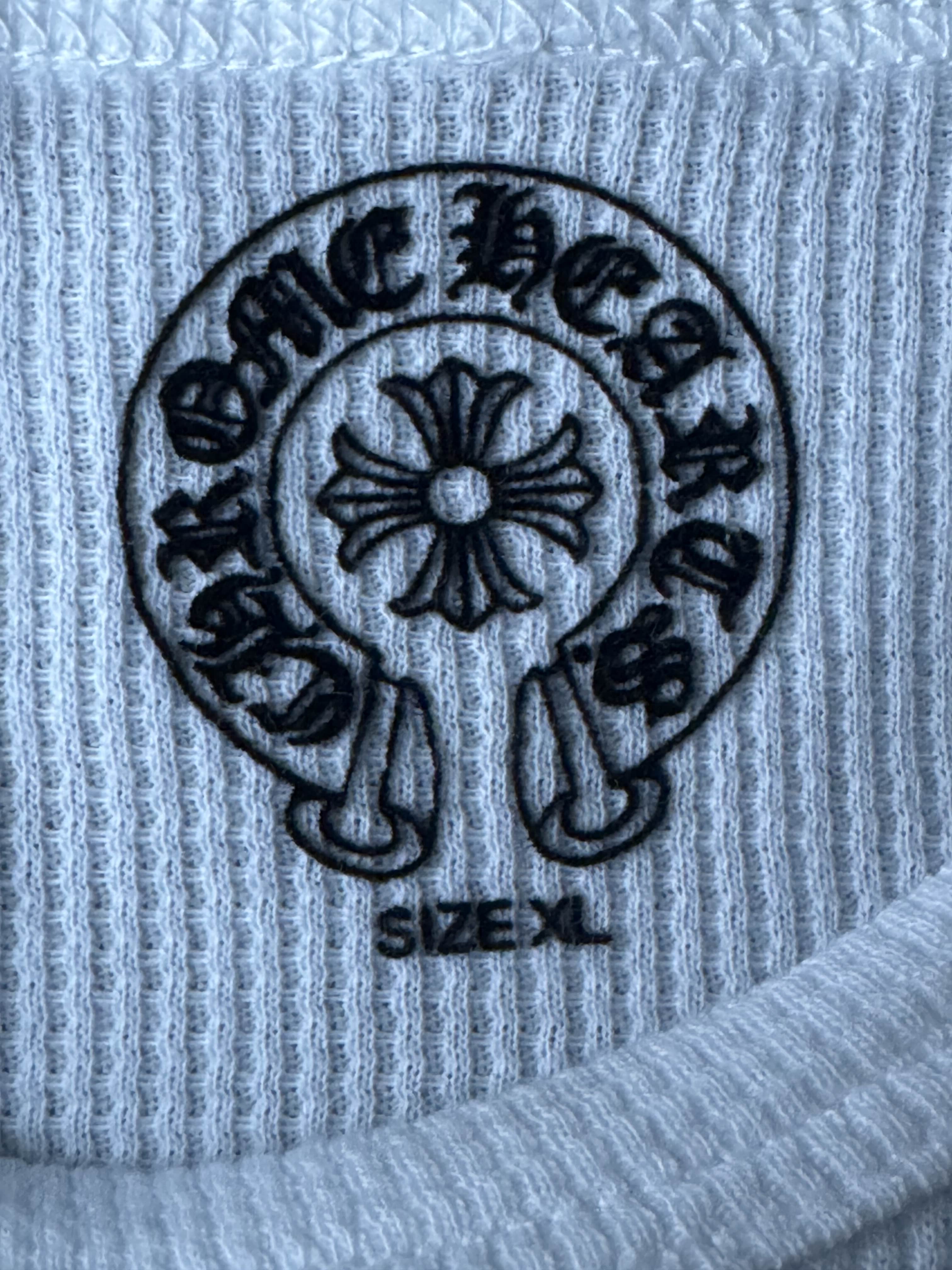 Vintage Chrome Hearts Waffle-knit Thermal Floral Long-sleeve