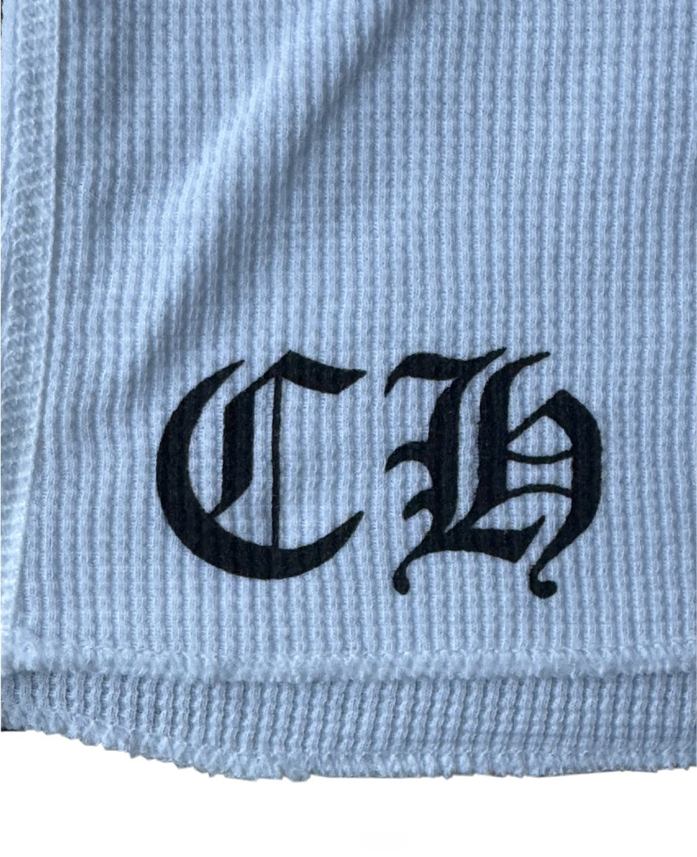 Vintage Chrome Hearts Waffle-knit Thermal Floral Long-sleeve