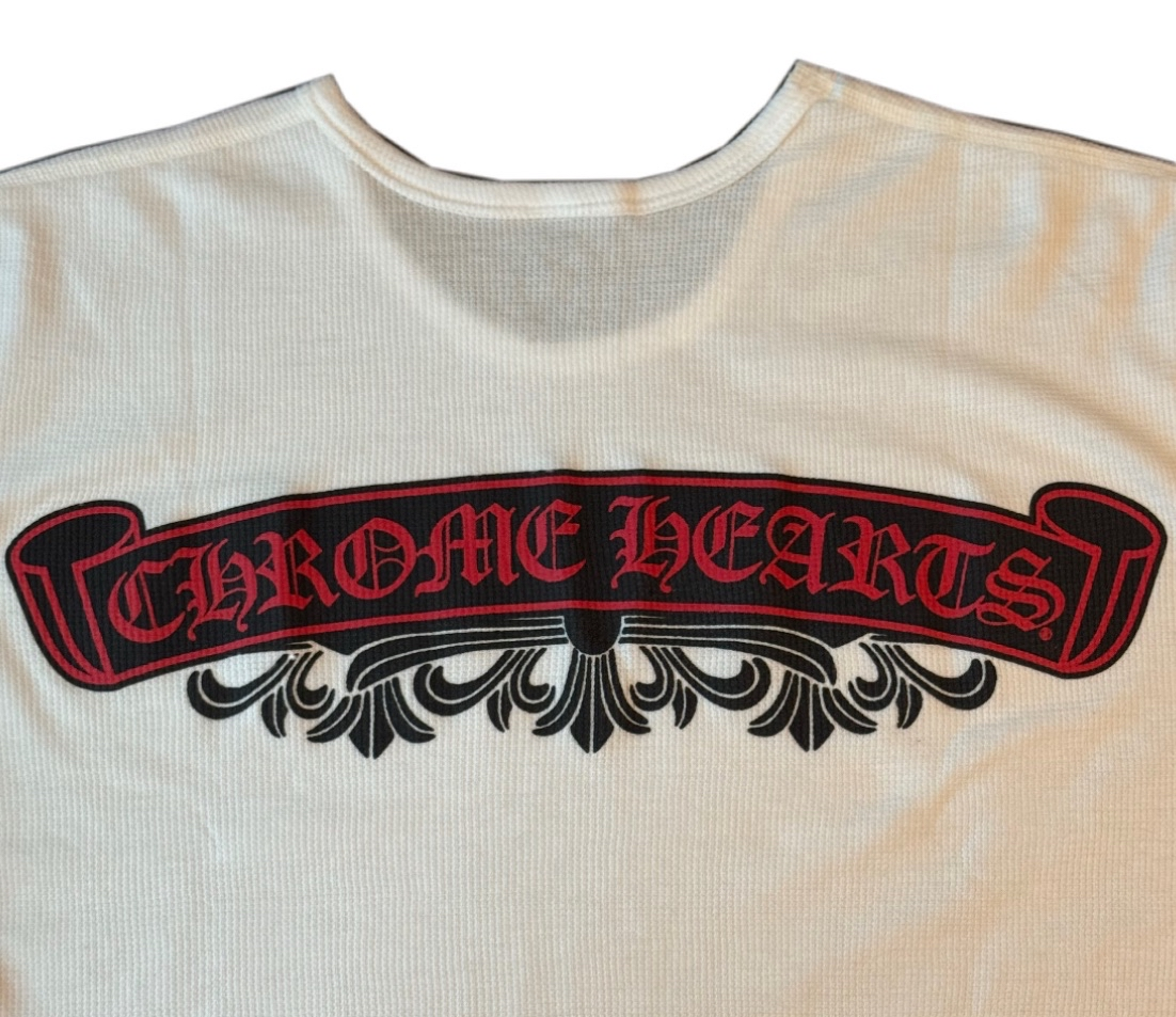 Vintage Chrome Hearts Waffle-knit Thermal Floral Long-sleeve