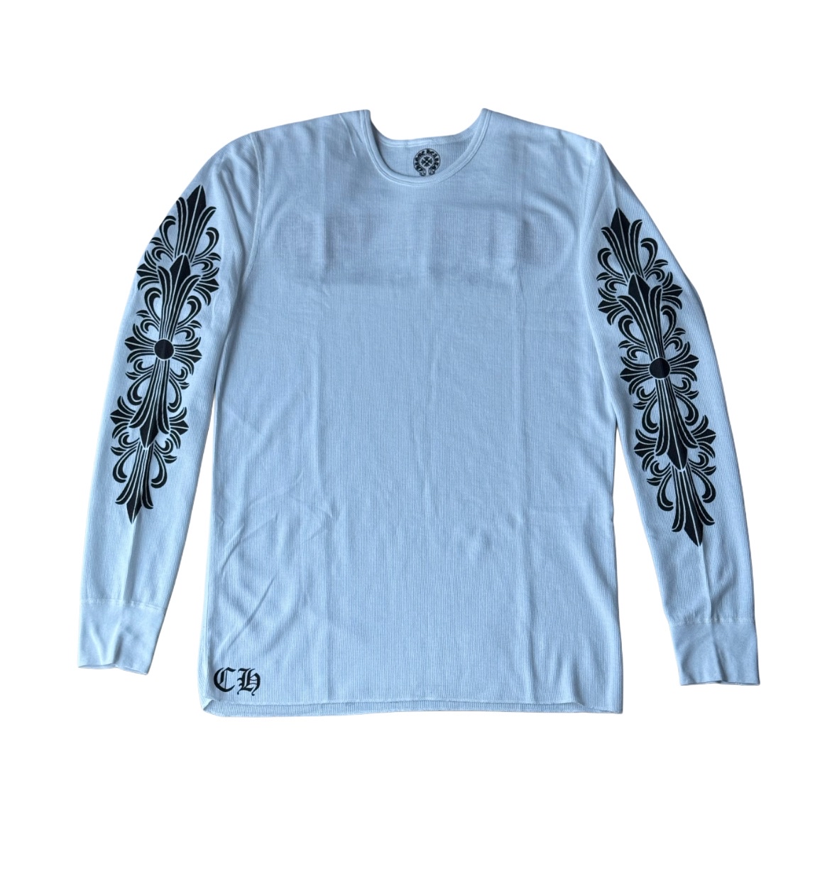 Vintage Chrome Hearts Waffle-knit Thermal Floral Long-sleeve