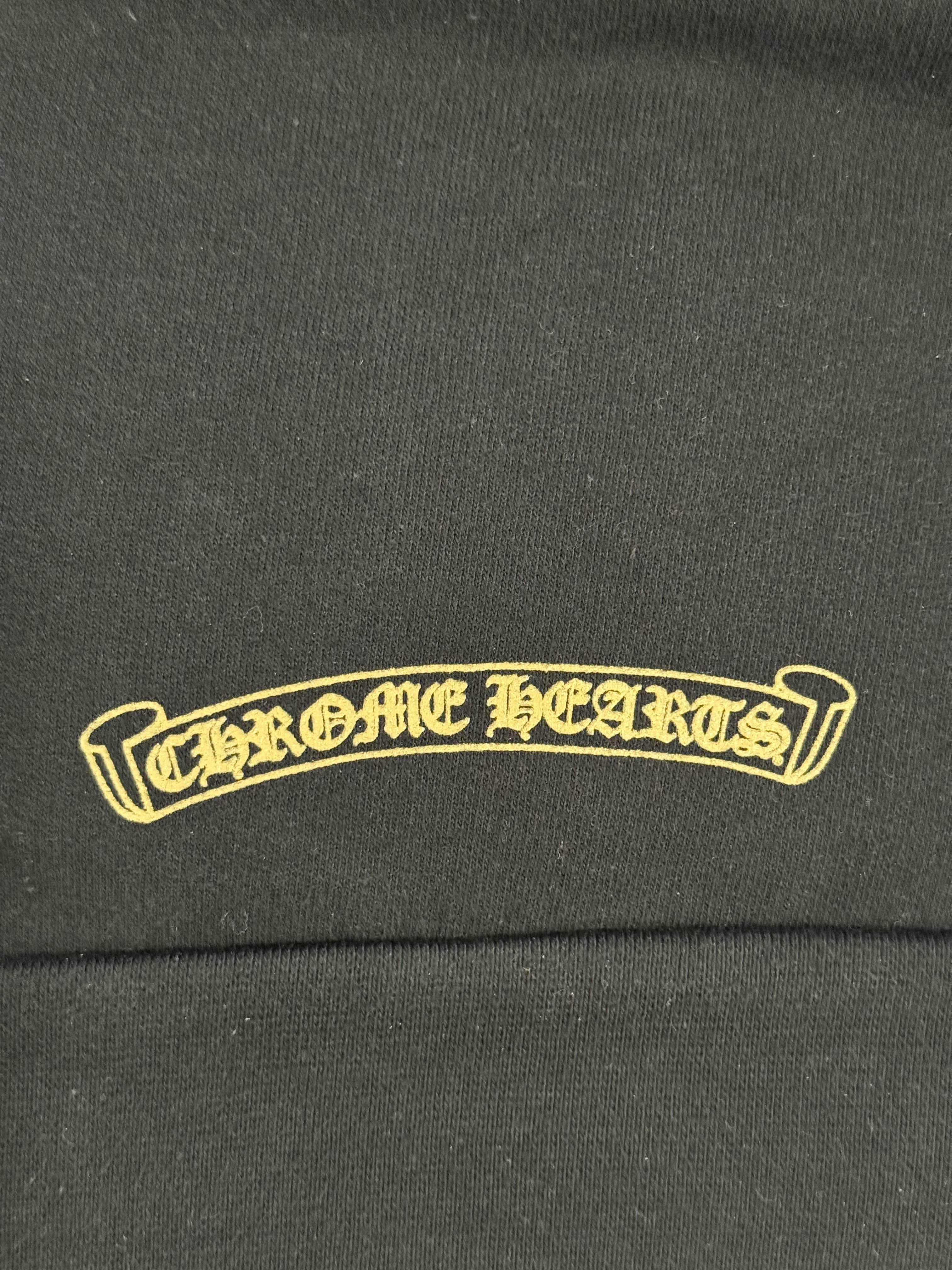 Chrome Hearts Black Hoodie with Camo Prints