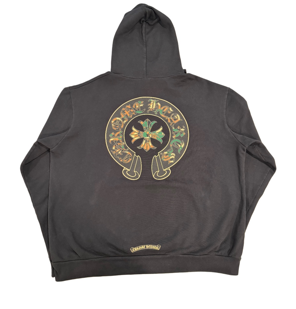 Chrome Hearts Black Hoodie with Camo Prints