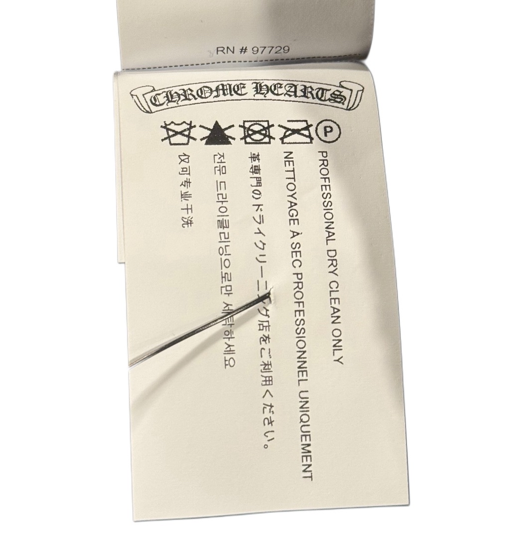 Chrome Hearts Black Cashmere Beanie with Black Pony-hair Cross patch