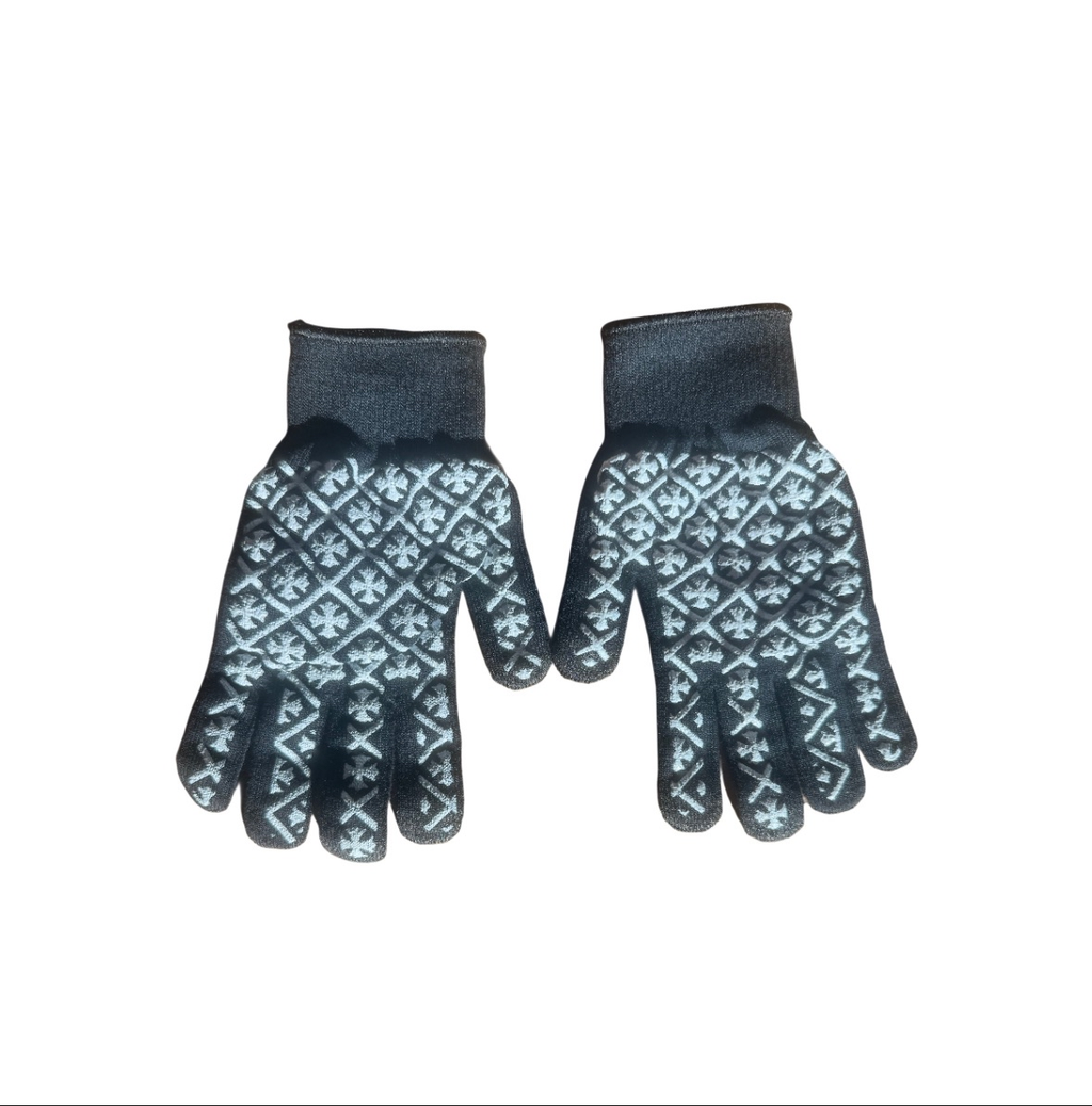 Chrome Hearts White on Black Gloves