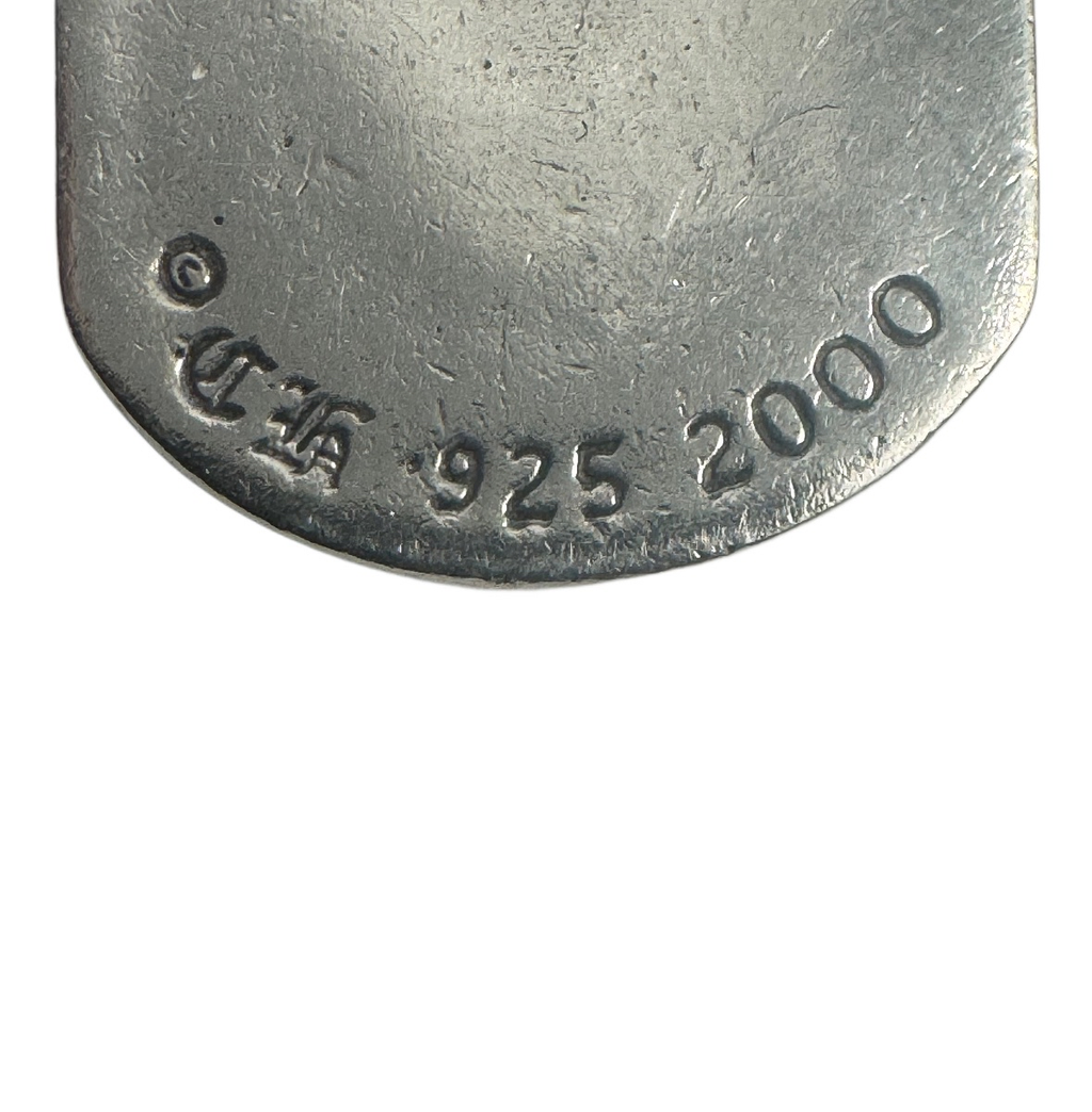 Chrome Hearts Silver Los Angeles Dog Tag Pendant