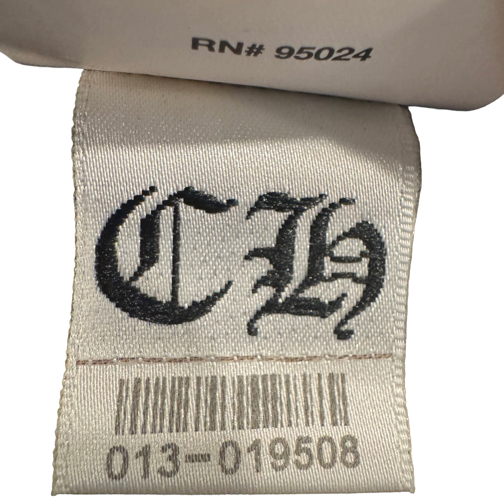 Chrome Hearts Black Thermal-Lined Zip up with white Horse-shoe print