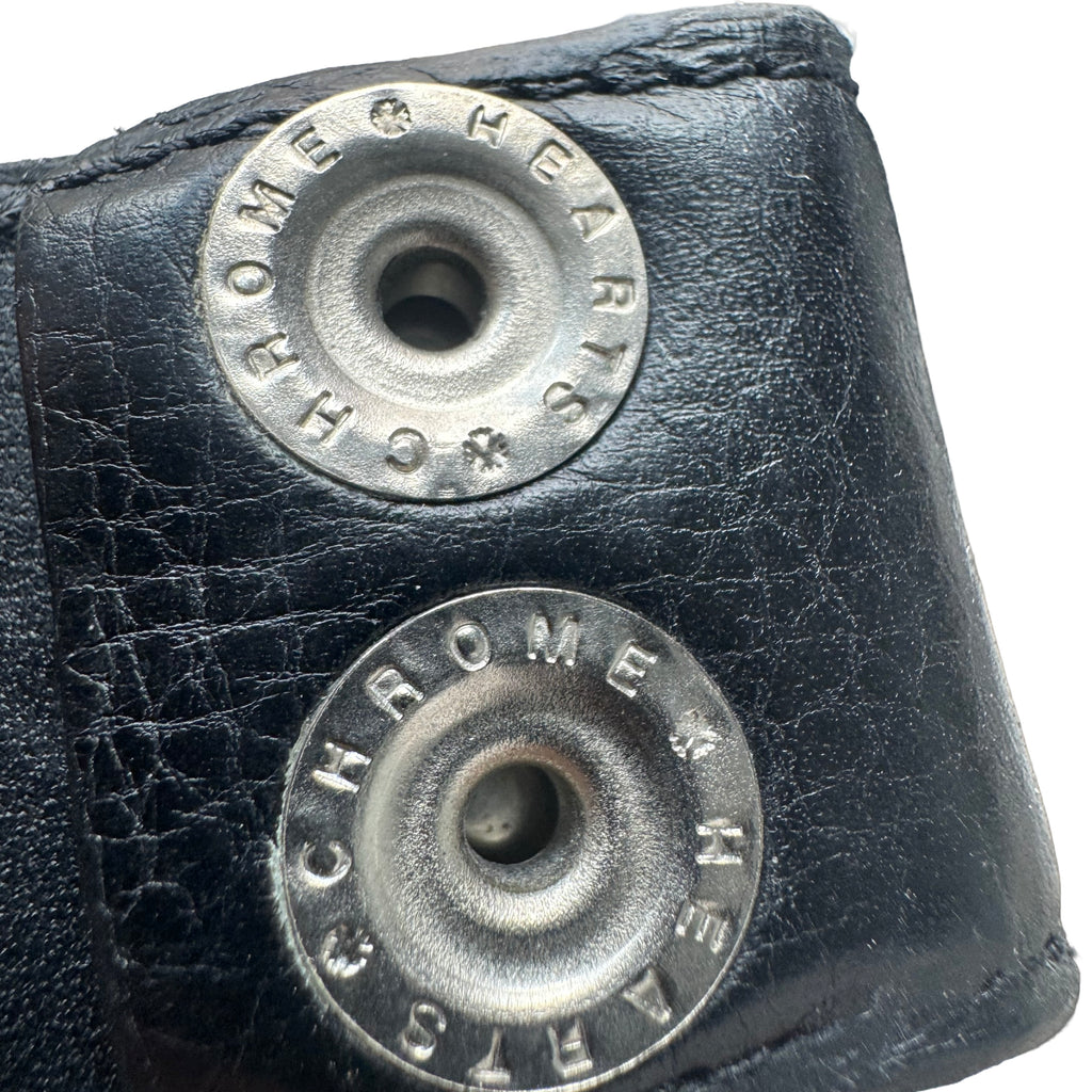 Chrome Hearts Black Leather Belt Strap