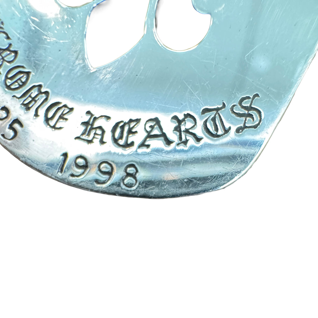 Chrome Hearts Fleur De Lis Dog Tag Pendant + Ball Chain Set