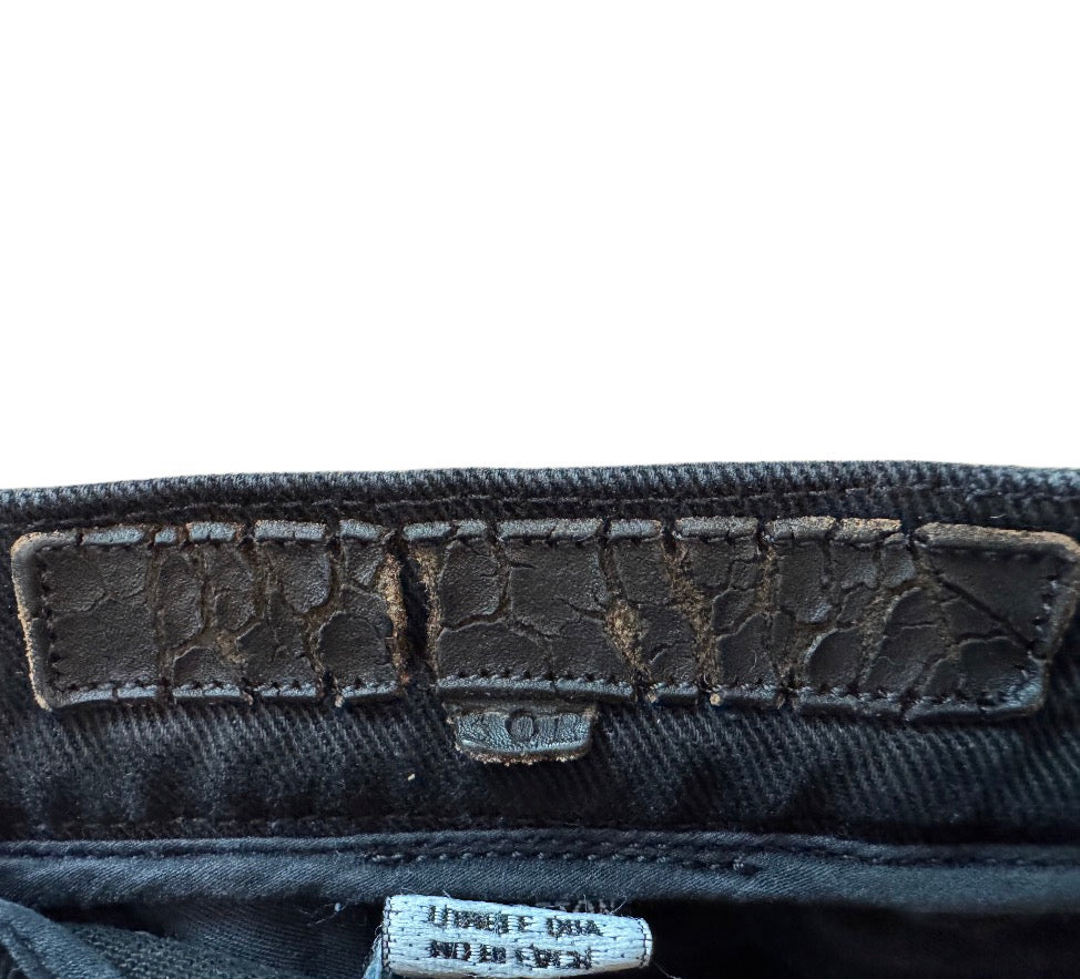 Chrome Hearts Vintage Fleur Knee Silver Plus Cross Denim Jeans