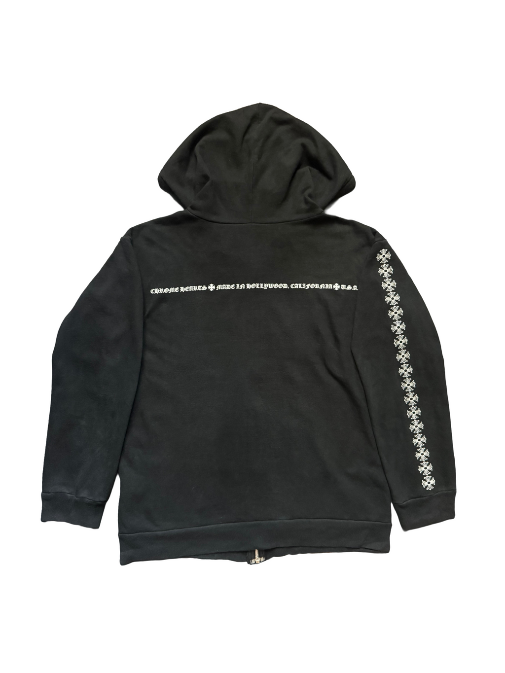 RARE Vintage Chrome Hearts Black Plus Cross sleeve Zip-up