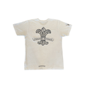 Vintage Chrome Hearts White Tee With Black and grey Fleur print